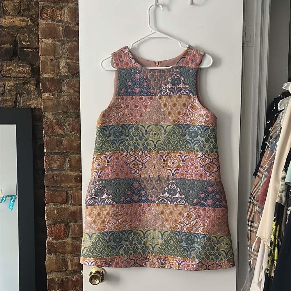 Cynthia Rowley Pastel Striped Brocade Dress